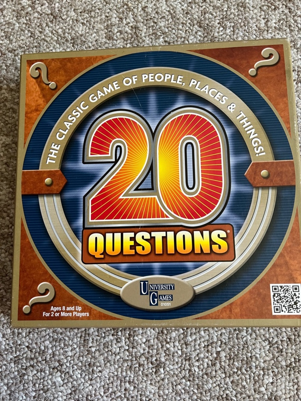 University Games 20 Questions Party Board Game - Orange & Blue
